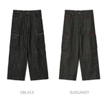 OBLIQUE PATCH DENIM PANTS