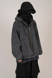 Poche denim hooded jacket