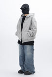 Eyelet Fleece Hooded Zip Up