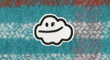 Cloud Embroidery Bold Check Muffler
