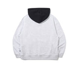 TWO TONE BUTTON HOODIE