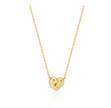 Etrev Silver Duet Love Necklace