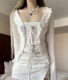 Sonavel Strap Frill Cardigan