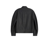 Overfit curved blouson jacket