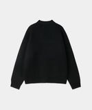 SCRIPT TYPE ROUND NECK CARDIGAN