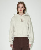 MGD SERIF LOGO CROP HOODIE