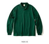New Wave Double Cotton Collar Long Sleeve T-Shirt