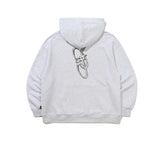 SILVER CLIP PENDANT LOGO HOODIE