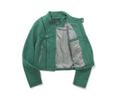 PIPING WOOL BIKER JACKET