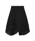 Unbalanced layered skirt