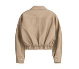 Washed double pocket crop blouson