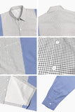 CHECK FABRIC MIX SHIRT