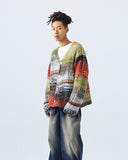 Reversible Gradation Wool Cardigan