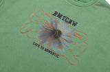 STITCH SLOGAN FLOWER CREWNECK