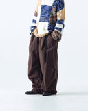 Belted Parachute Wide Pants