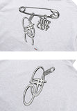 SILVER CLIP PENDANT LOGO HOODIE