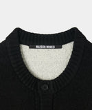 SCRIPT TYPE ROUND NECK CARDIGAN