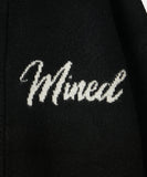 SCRIPT TYPE ROUND NECK CARDIGAN