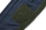 QUILTED DENIM PANTS