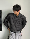 Cable long sleeve knit