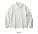 New Wave Double Cotton Collar Long Sleeve T-Shirt