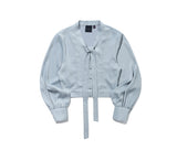BELL SLEEVE TIE BLOUSE