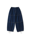 [AG] Stitch Panel Denim Balloon Pants