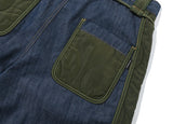 QUILTED DENIM PANTS
