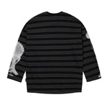 Geumone Washed Stripe Long Sleeves T-shirt