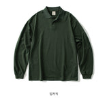 New Wave Double Cotton Collar Long Sleeve T-Shirt