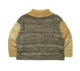 TONE VARIATION BOUCLE KNIT ZIP UP