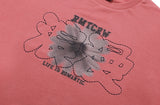 STITCH SLOGAN FLOWER CREWNECK