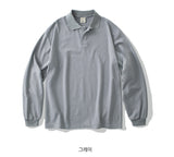 New Wave Double Cotton Collar Long Sleeve T-Shirt