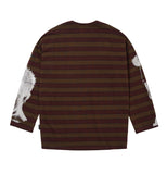 Geumone Washed Stripe Long Sleeves T-shirt