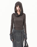 Muffler Hoodie Long Sleeve