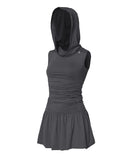 Hooded High Neck Dress