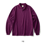 New Wave Double Cotton Collar Long Sleeve T-Shirt