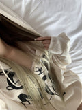 Trivin Lettering y2k Hood Zip-Up