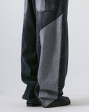 Cut Line Washing Denim Balloon Pants