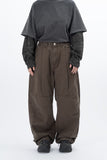 Eco Knee Incision Curved Wide Pants