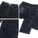 Carter's embroidered denim pants