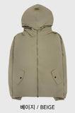 Spring hooded bar piece side banding wind jacket