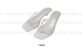 JELLY SQUARE THONG MULE