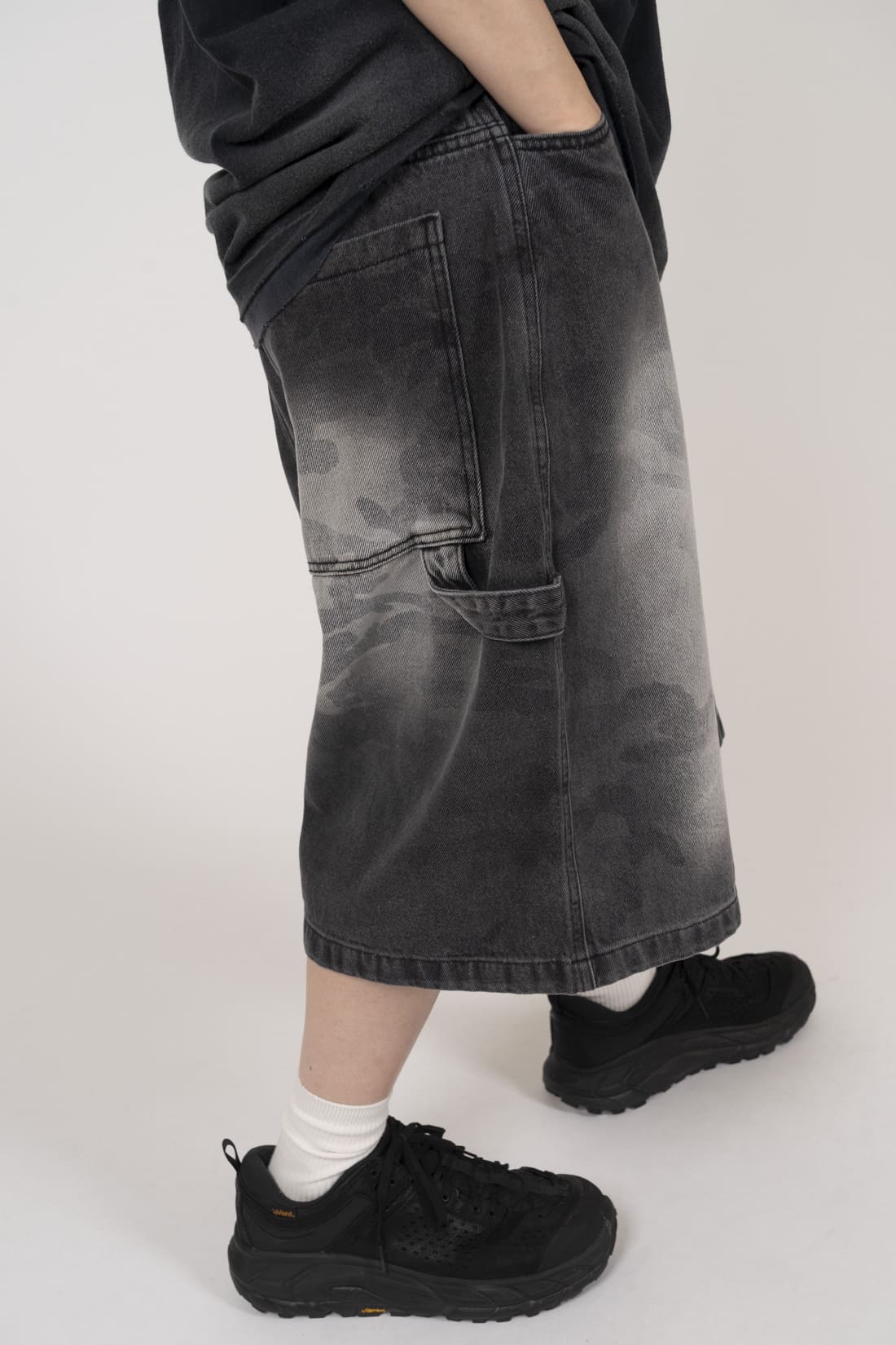 【oan】Lunius Washing Denim Half Pants oan (オアン) - ルニウスウォッシュ加工デニムハーフパンツ