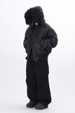 Tenny Fur Hooded Crop Jacket