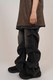 Flit flare black denim