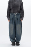 Onic pintuck balloon wide denim