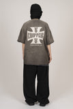 Cross Vintage Washing Over Short Sleeve T-Shirt