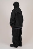 Poche denim hooded jacket