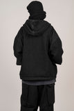 Poche denim hooded jacket